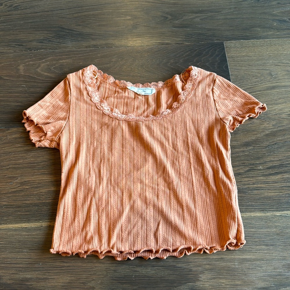 Coral Crop Top